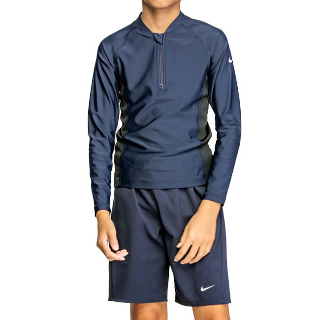 ナイキ(NIKE) 2024 SS ジュニア UNISEX ロングスリーブ セットアップ スクール水着 水泳 男女兼用 ジェンダーレス 1991093-08 コン(24y4m)