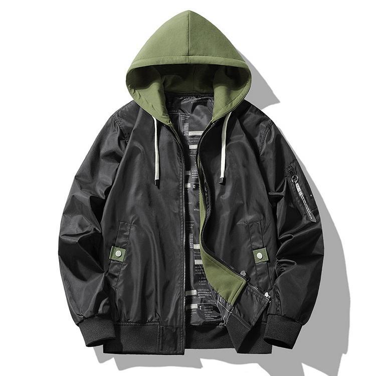 ジャケット メンズ 秋物 マウンテンパーカー ブルゾン ウインドブレーカー フード ナイロンジャケット 撥水 防風 2025 秋冬