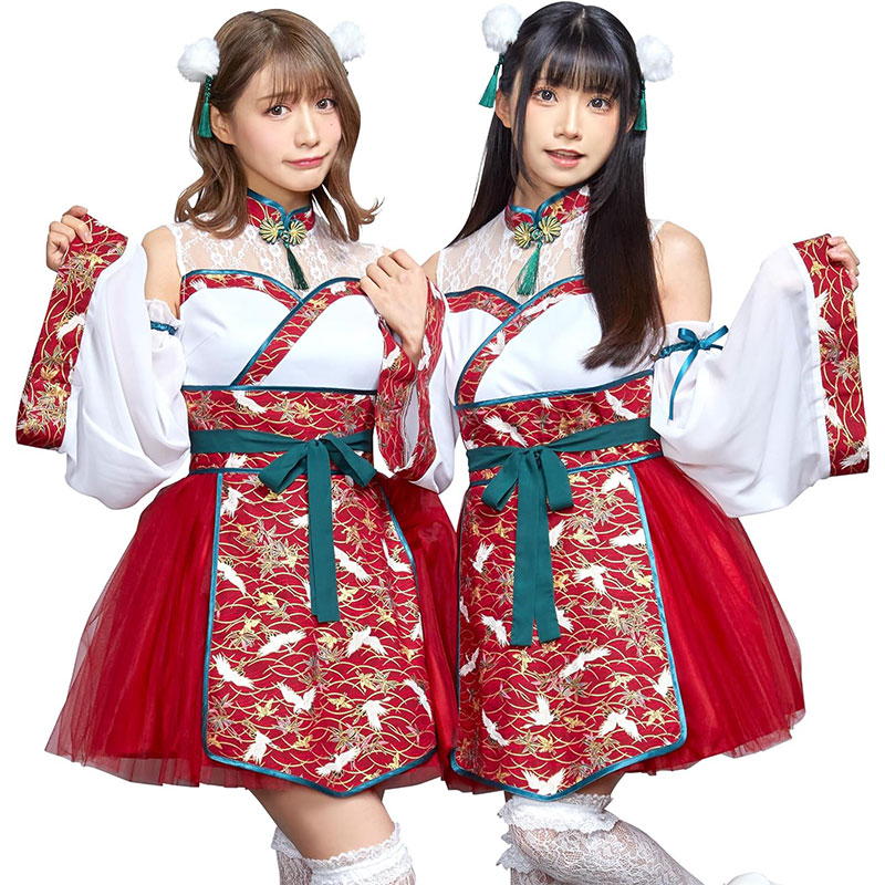 コスプレ 和風 装束 恋衣 和装束 レディース フリーサイズ レッド[koigoromo]