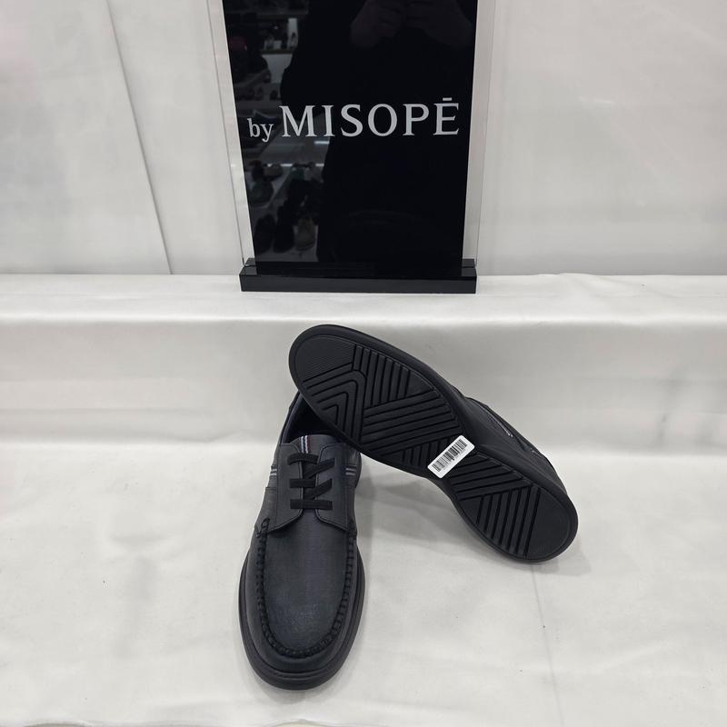 By 男性サフィアーノスニーカー 122HT337FH017 BLACK 4 JJ