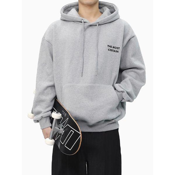 メンズオーバーサイズ両起毛フード付き長袖Tシャツ SNE049_P381632030