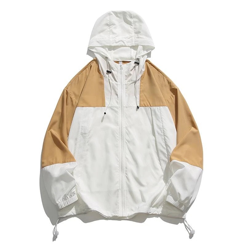 【激安販売】UVカットジャケット メンズ レディース 夏 超軽量 薄手 速乾 通気 防水 防風 吸湿速乾 ポリエステル シワ加工 黄 灰 バイカラー アウトドア 登山 ハイキング キャンプ 釣り サイ