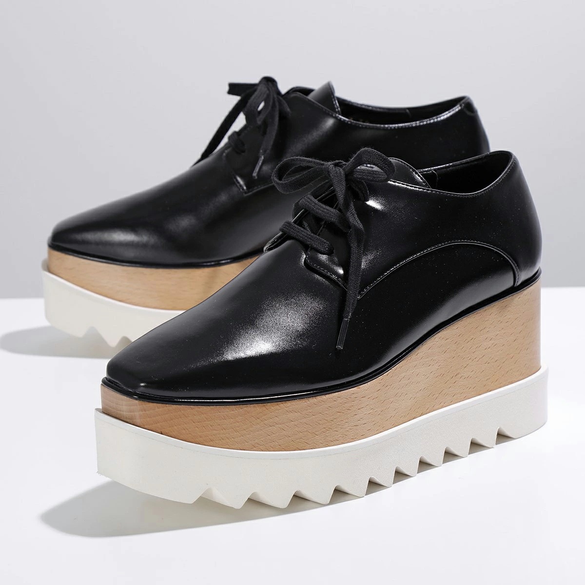 STELLA McCARTNEY ステラマッカートニー 363997 W0XH0 ELYSE エリス ブリット シューズ オックスフォード 厚底 シャークソール BLACK 1000 靴 レディース