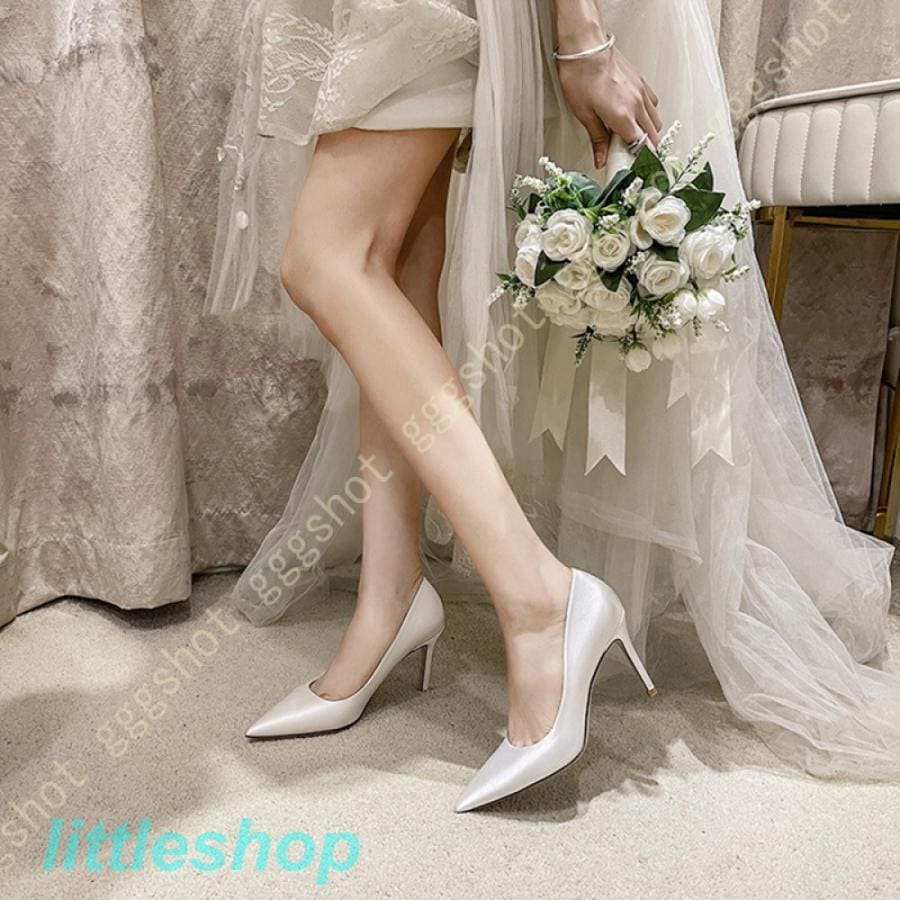 スタイルアップヒールパンプス パンプス レディース 走れるパンプス 9cm シューズ スムース調 白 おしゃれ きれいめ 靴 通勤 美脚 脚長 ハイヒール ピンヒール 7センチ orange