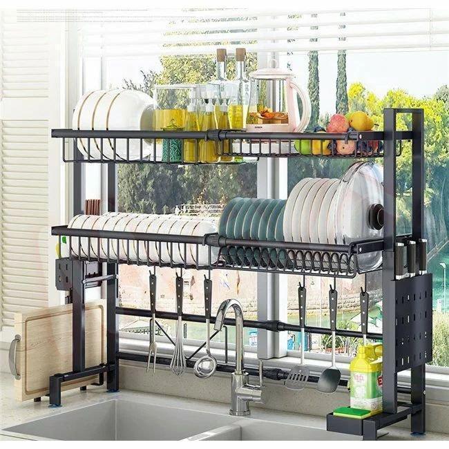 水切りラック スリム 水切りかご 伸縮 シンク上 流し台上 食器ラック 収納ラック キッチンラック 置物ラック ステンレス製 食器棚 8,300円