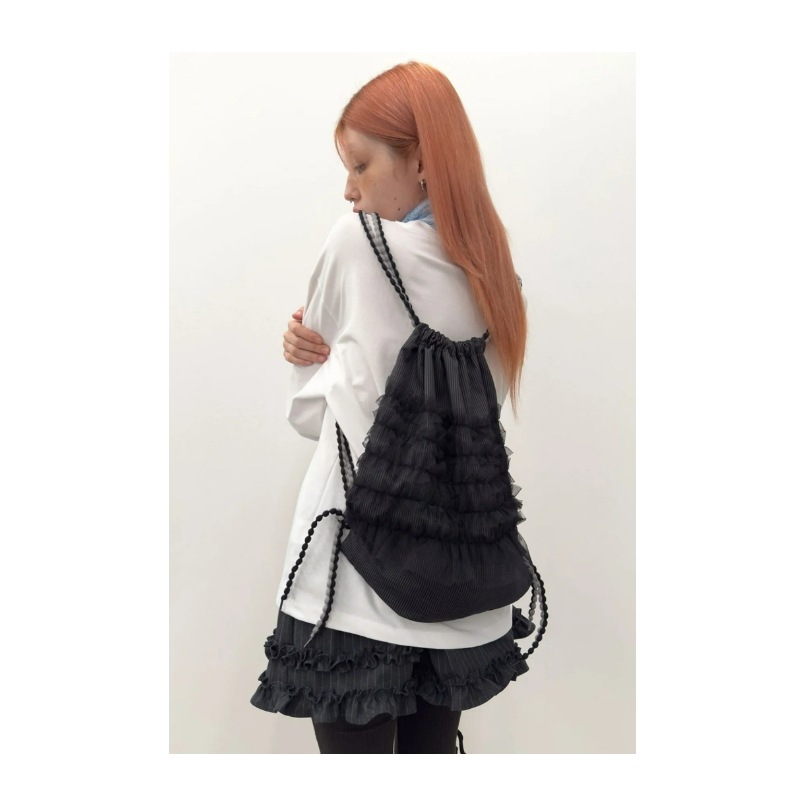 Layered Fluff Bag [Black]