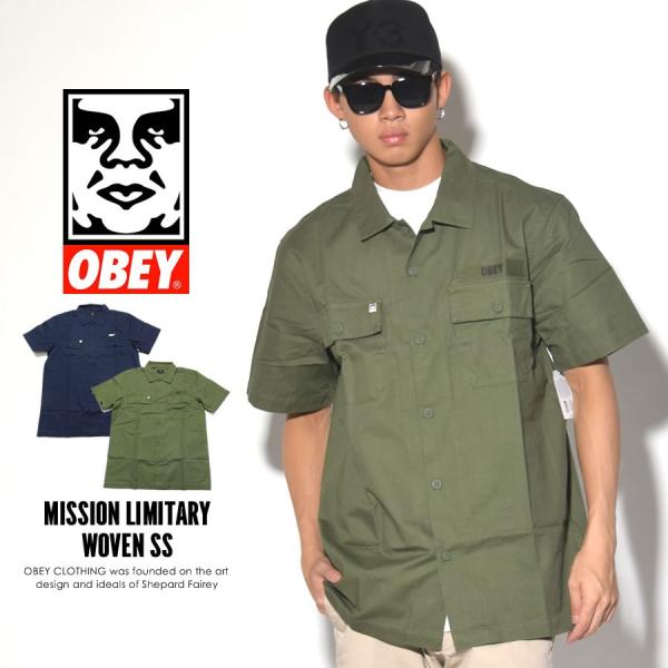 オベイ OBEY ミリタリーシャツ メンズ 半袖 カジュアルシャツ 夏 ブランド MISSION MILITARY WOVEN SS 9,216円