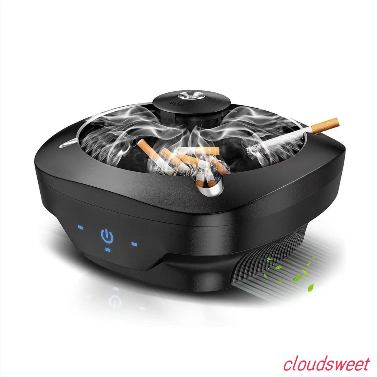 灰皿 スマート空気清浄機 第1位 脱臭機 超強い吸引力 卓上 イオン発生器 電子ライター付き スモークレス灰皿 高性能活性炭フィルター搭載 3階段風量調節 USB タバコの煙を吸い込む 家族の健康を守