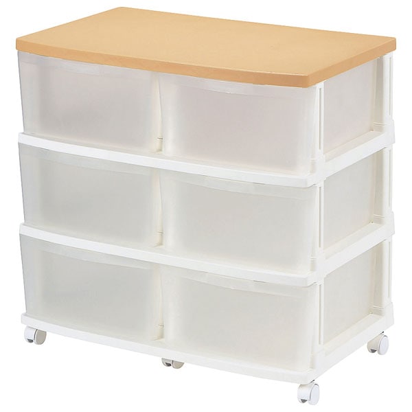 JEJアステージ 1020352 エミング 深型ストッカー 6引出し EW（スモークブラウン） 1020352JEJ