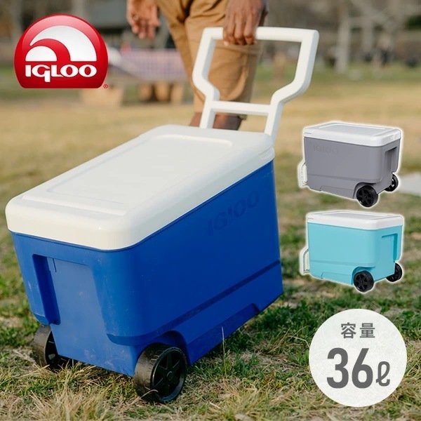 イグルー キャスター付き クーラーボックス 大型 ウィリークール 38 (36L) 34482/34499/34498