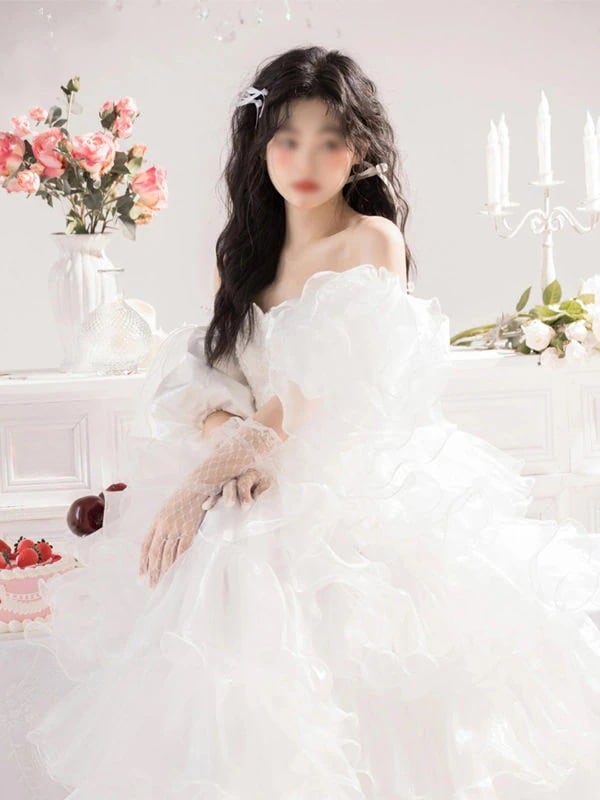 レトロライトウェディングドレス2024ハイエンドウェルカムウェディングドレススタイルプリンセススカートスタジオ写真旅行撮影