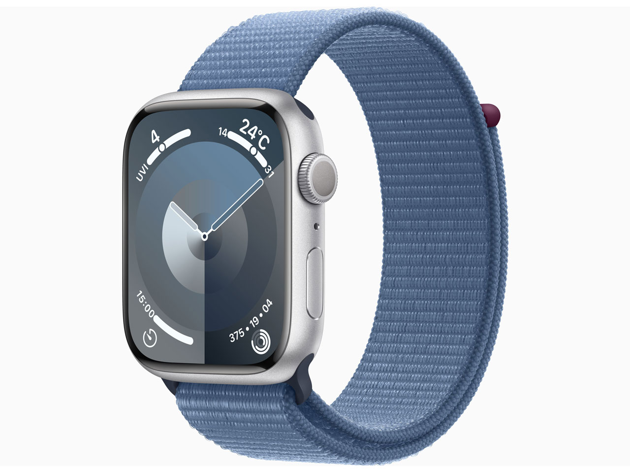 「新品」Apple Watch Series 9 GPSモデル 45mm MR9F3J/A [シルバー/ウインターブルースポーツループ]