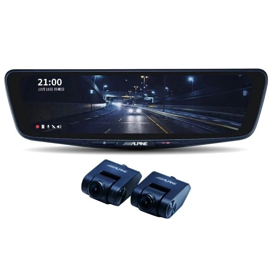 DVR-DM1000A-IC ドライブレコーダー搭載 10型デジタルミラー【車内用リアカメラモデル/前後録画ドラレコ搭載/純正ミラー交換タイプ/ミラーカメラ独立型】