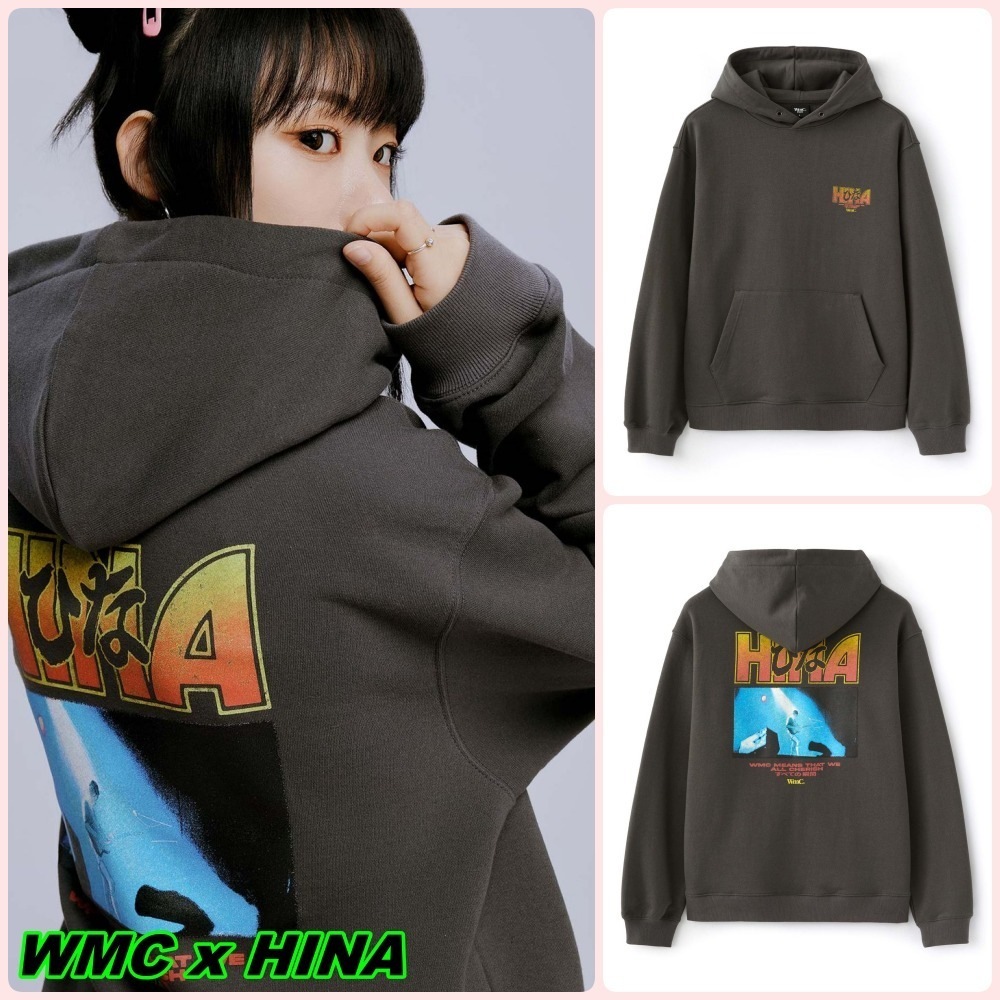 【WMC x HINA】Rockstar Hooded CHARCOAL GREY QWER