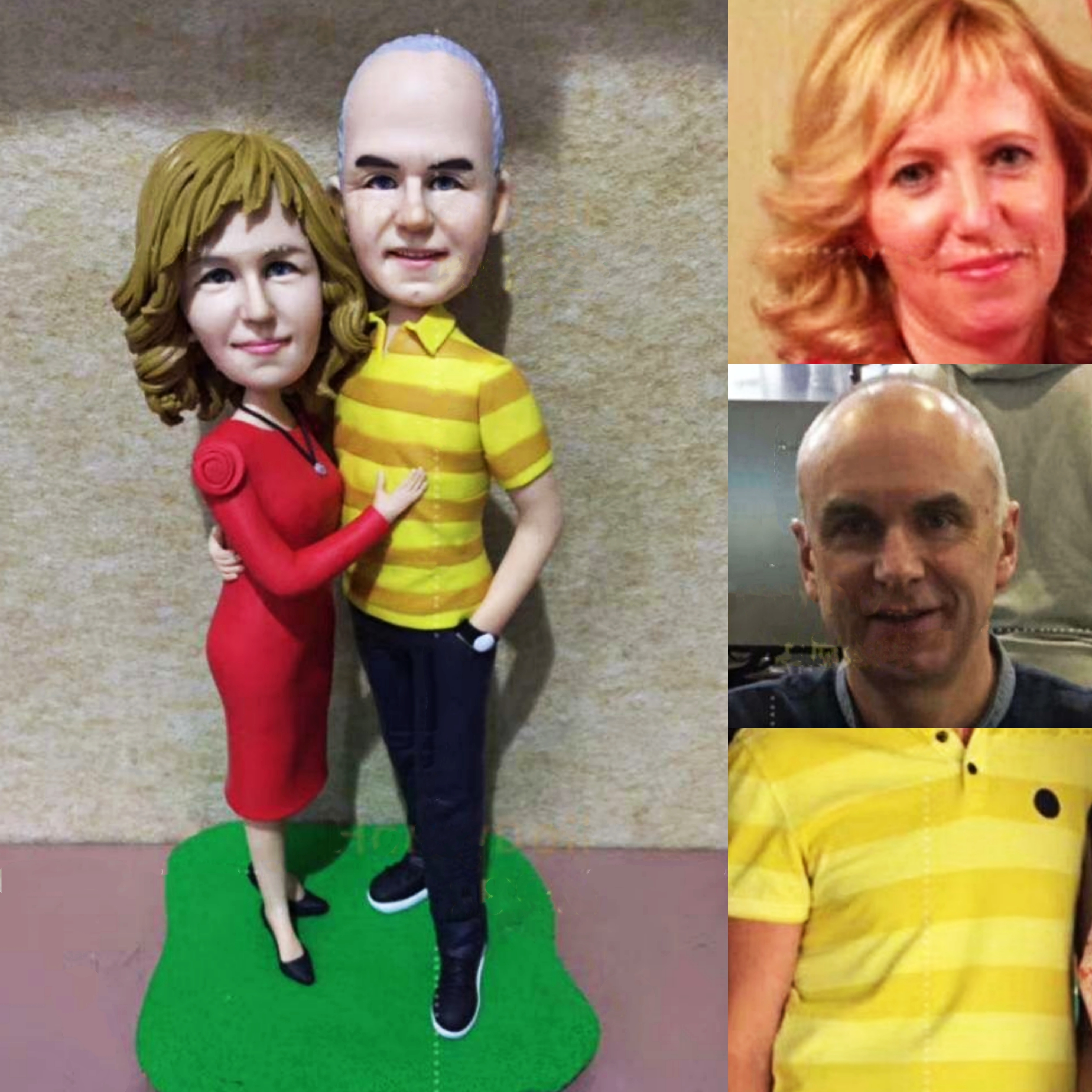 【オーダーメイド】3D肖像画 似顔絵 人形 フィギュア 結婚祝い 周年記念日 カップル 彼氏 彼女 夫婦 両親 贈呈品 記念品