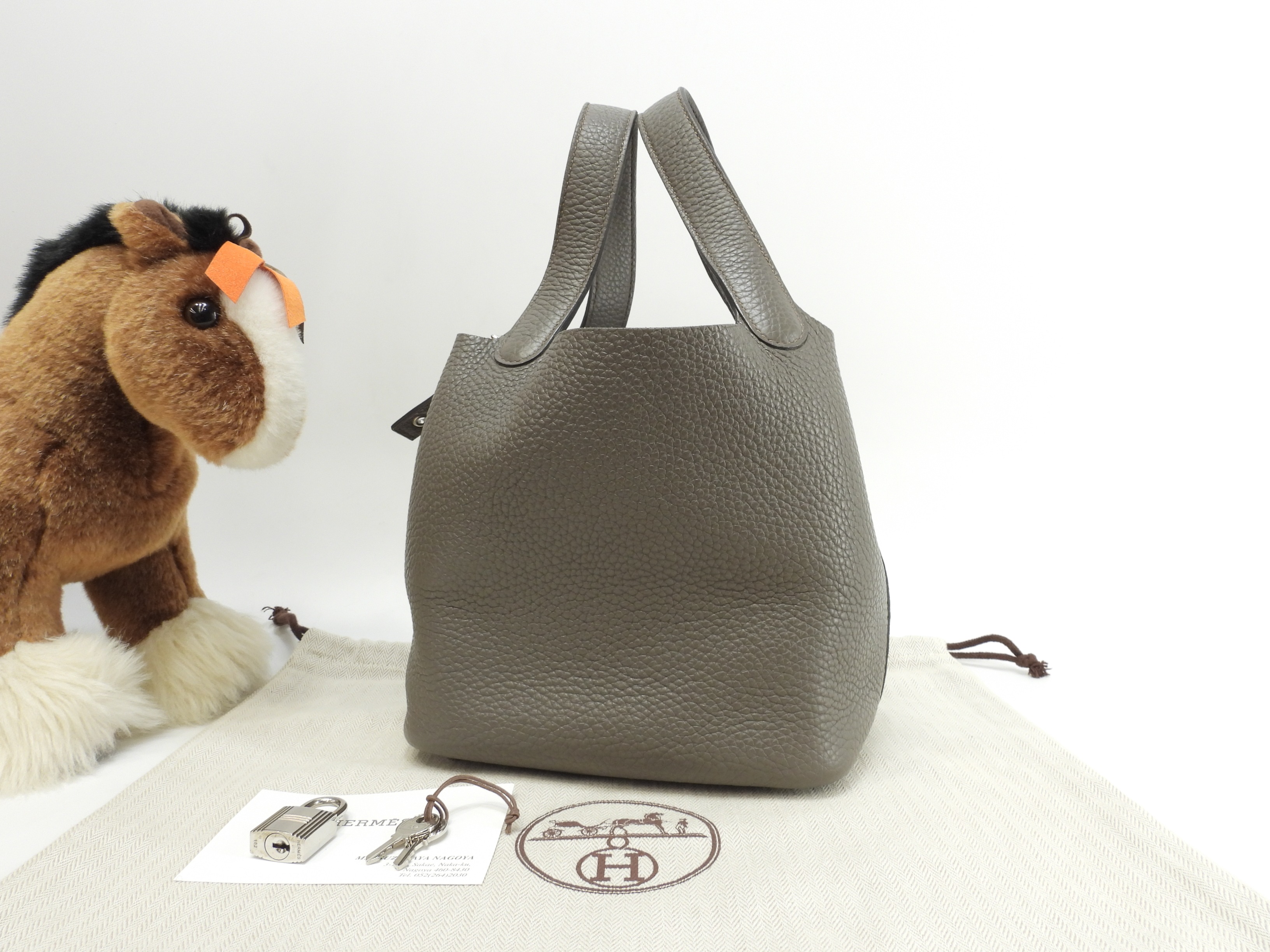 ピコタンロックPM トリヨンクレマンス エタン ハンドバッグ シルバー金具@A 6