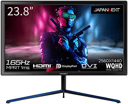 JAPANNEXT 23.8型 ゲーミングモニターJN-238GT165WQHDR 165hz対応 WQHD HDMI DP DVI-I