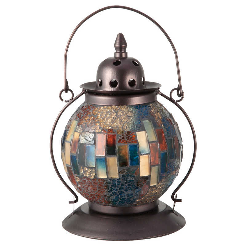 イシグロ　モザイクランプ ランタン型 クリムト ブルー ［電球］　21354