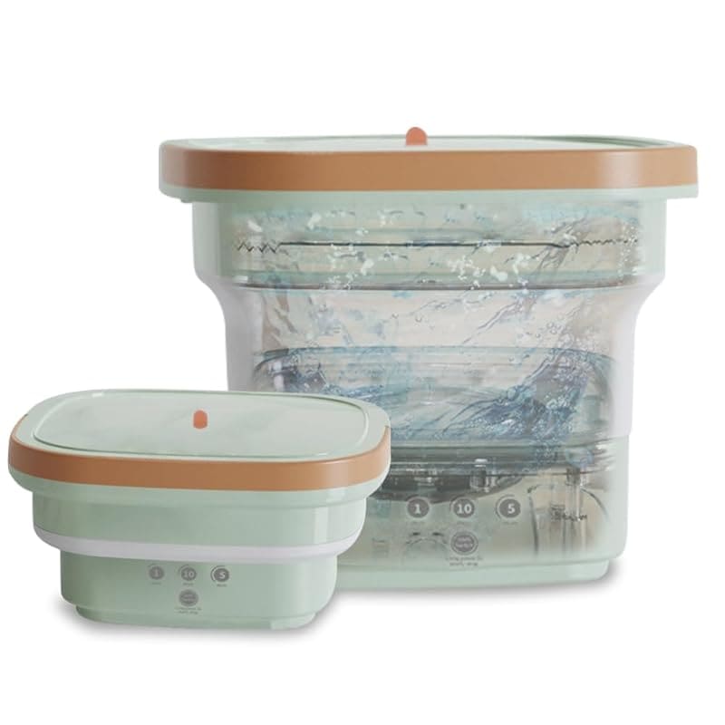 4.5L折りたたみ式洗濯機 1510分洗浄モード 脱水槽付き 小型洗濯器 簡易洗濯機 折り畳み洗濯機 タオル 下着 靴下 洗えるマスク洗濯 一人暮らし 時短節水 コンパクト