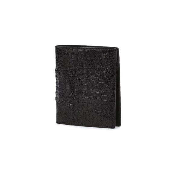 ワニ革ブラック二つ折り財布 DBWA6E712