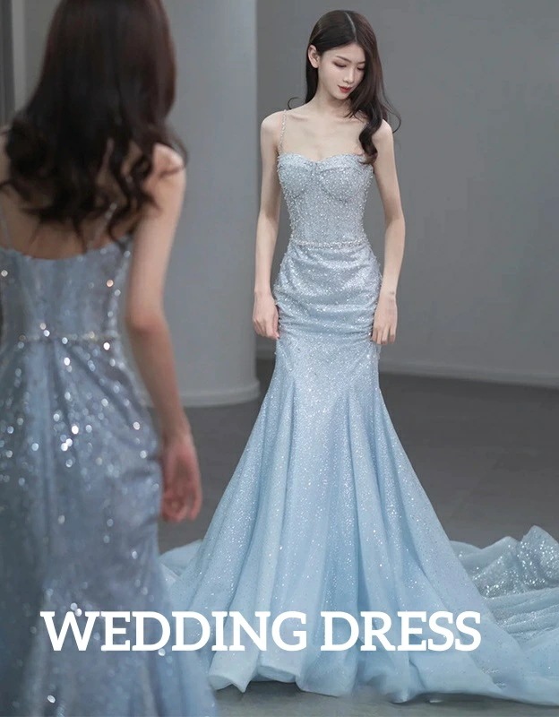 大好評 高級感 エレガント フランス風 トレーン レディースドレス ウェディングドレス 結婚式 披露宴 パーティードレス 宴会 忘年会 上品 きれいめ フィッシュテール 礼服 花嫁ドレス イブニングド