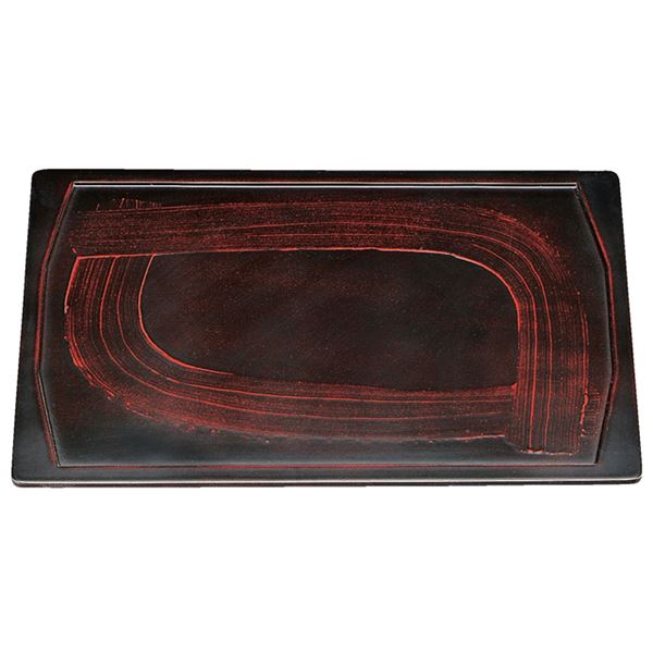 木製 内矢羽根型盆/トレー (一筆曙 木) 450mm×299mm×9mm 日本製 (和食 レストラン 居酒屋 店舗 お店) 5,221円