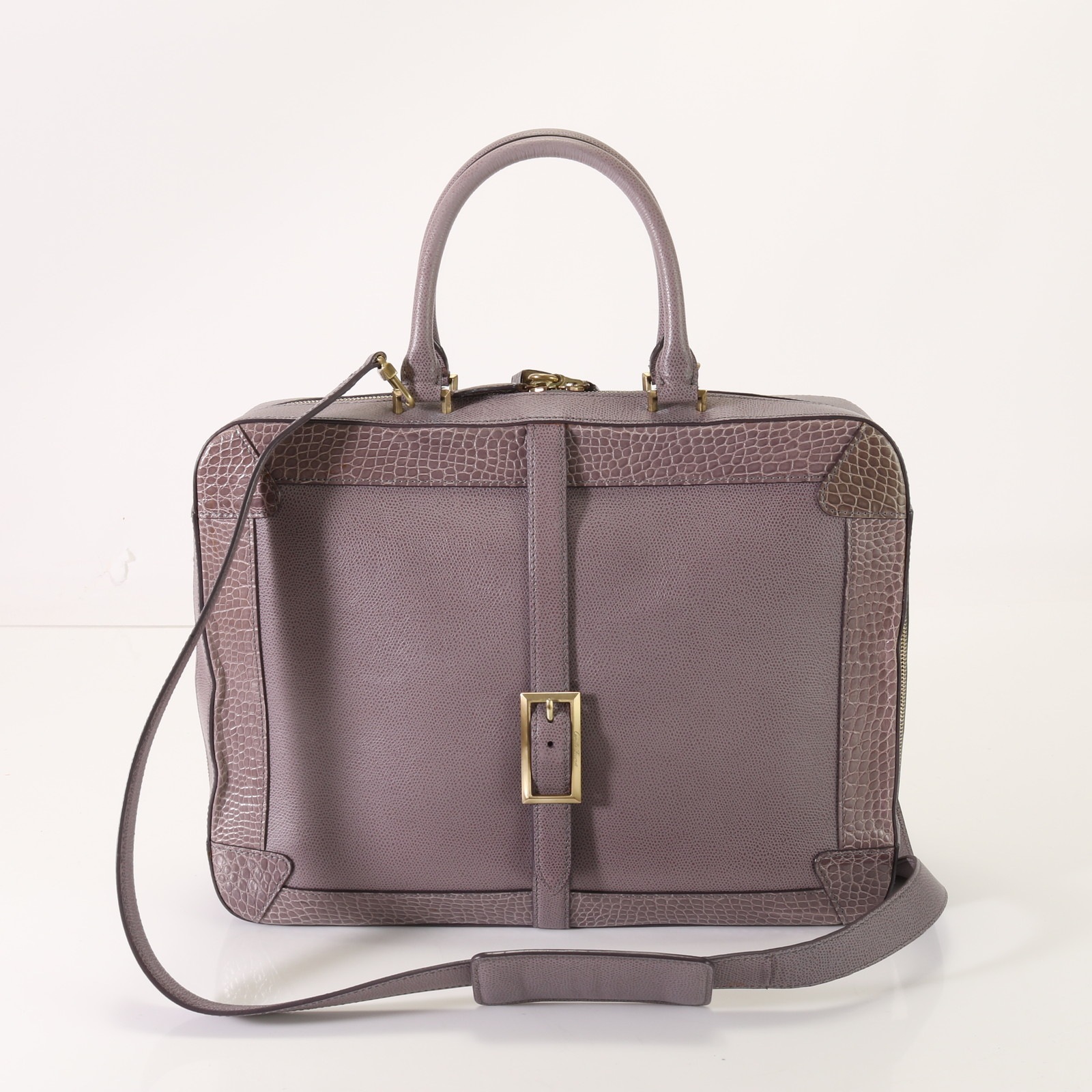 美品 カミーユ フォルネ CAMILLE FOURNET クロコダイル レザー 2WAY ビジネス バッグ 書類鞄 ブリーフケース トート 通勤 A4 メンズ BBB 0621-1E6 中古