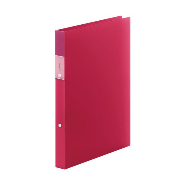 (まとめ) キングジム FAVORITESリングファイル(透明) A4タテ 2穴 140枚収容 背幅29mm 赤 FV621Tアカ 1冊 (×30セット)