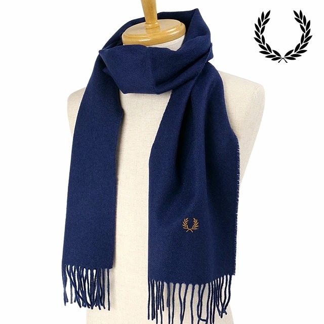 ラムズウールスカーフ [C4126-248] LAMBSWOOL SCARF メンズ・レディース 小物 アクセサリー ニットマフラー 防寒 NAVY
