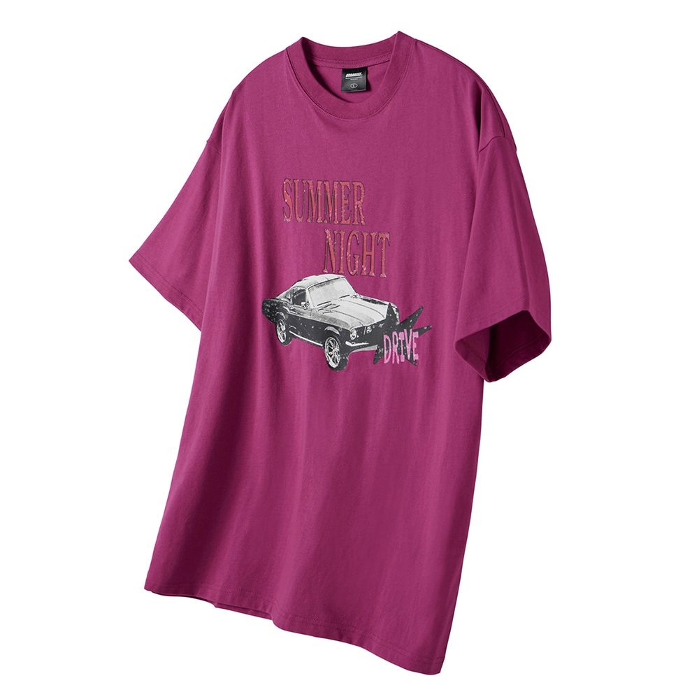 Summer Night Oversized Short-Sleeved_Magenta Pink