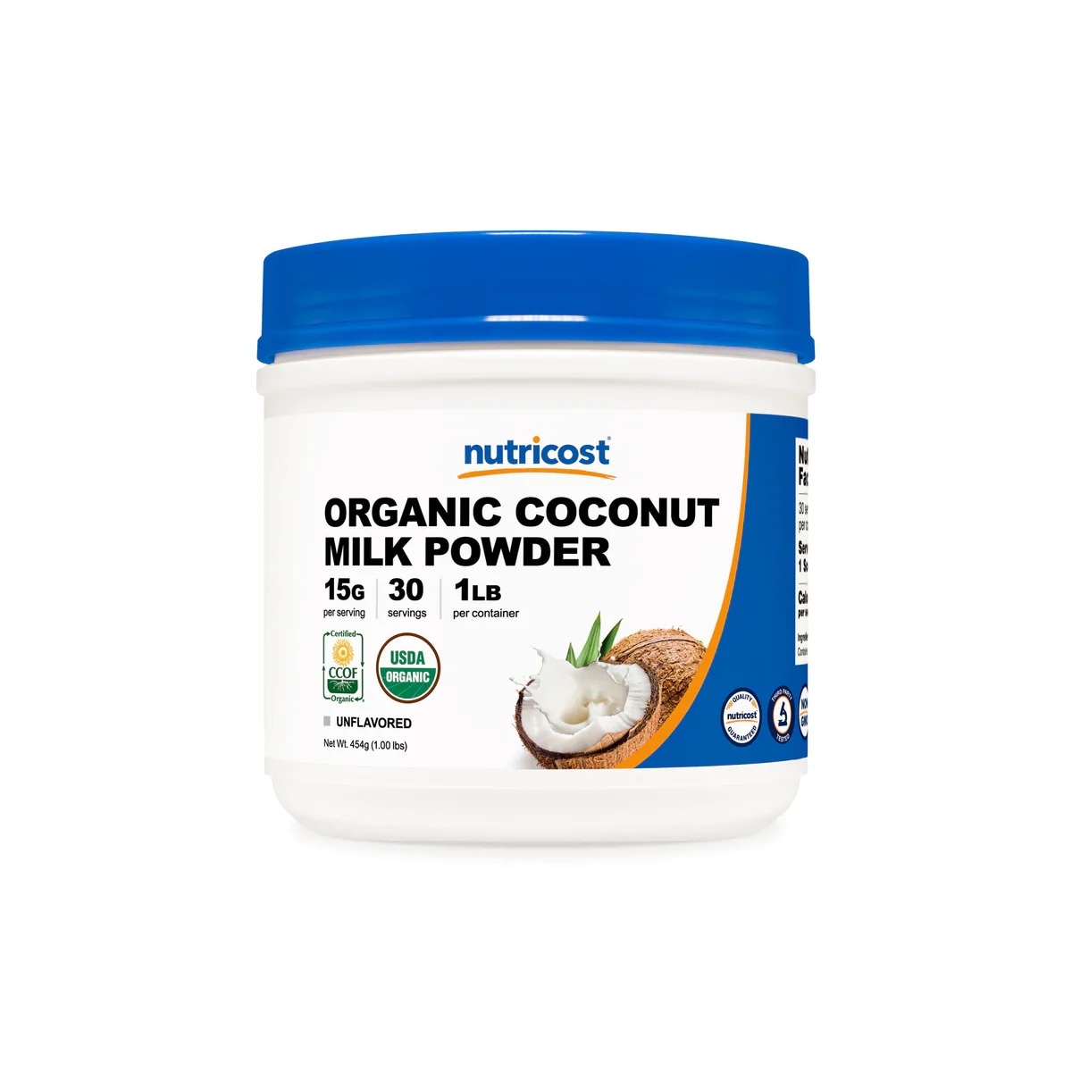 [USA] Nutricost ニュートリコスト Coconut Milk Powder 無味 (Organic) (1 LB)
