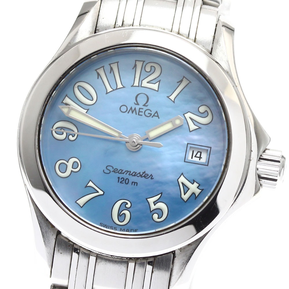 オメガ OMEGA 2581.88 シーマスター120 デイト クォーツ レディース 保証書付き_892276【中古】