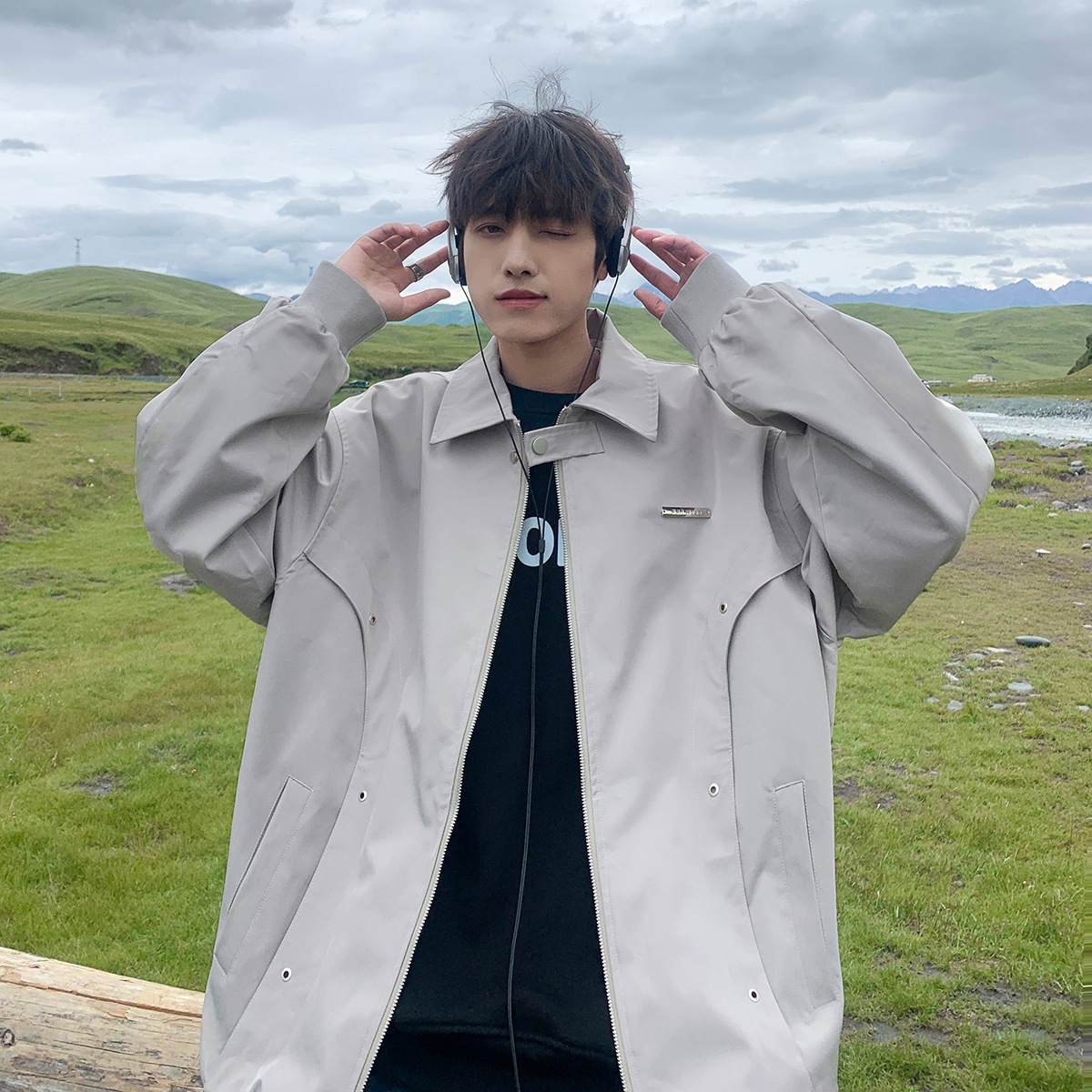 アメリカンジャケット メンズ 2023春秋新潮アウトドアデザインルーズジャケット