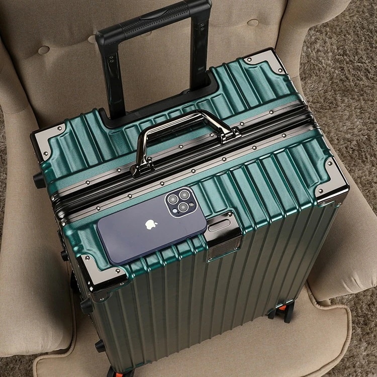 荷物スーツケース アルミフレーム 20 トロリーケース ユニバーサルホイール 24 女子男子学生 26 耐久パスワード 28 インチレザーボックス