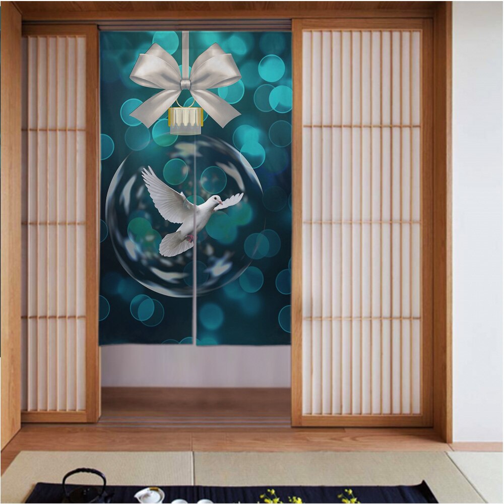 カーテン3456in クリスマス-シャボン玉-鳥-ハーモニー 良いドレープ滑らかでしわになりにくい 5,894円