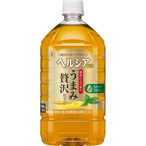 [特保] キリン ヘルシア 緑茶 うまみ贅沢仕立て 1リットル 12本 ペットボトル お茶 無糖 内臓脂肪を減らすのを助ける