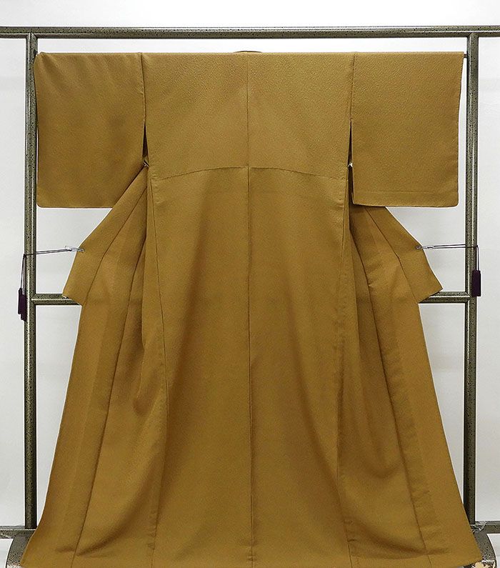 単衣 色無地 新品仕立済 正絹 単衣 彩の香 膨れ氷割地紋 身丈165cm 裄丈68cm 色無地 新