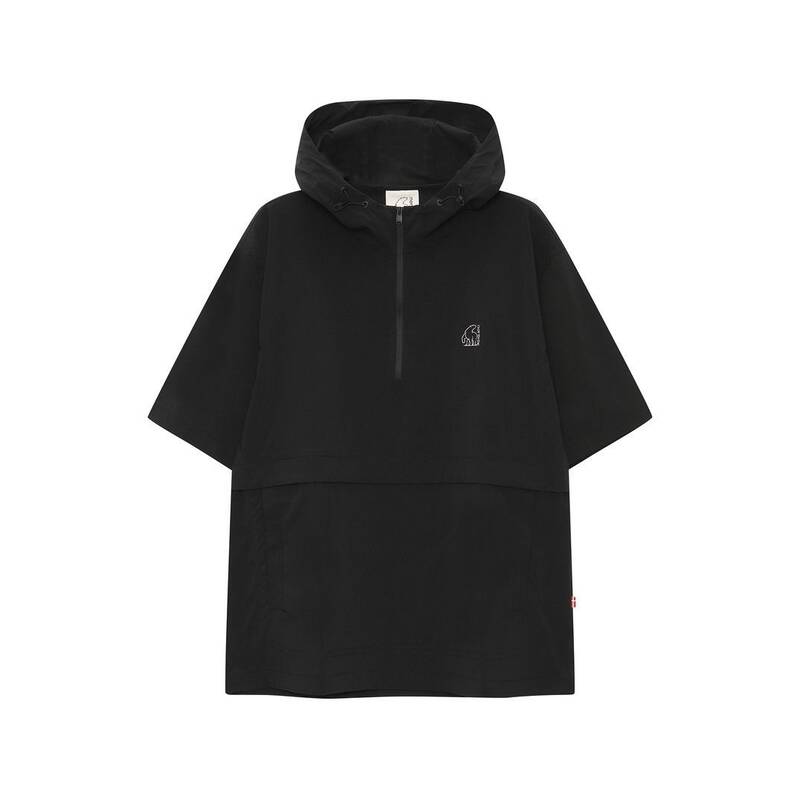 ノルディスク NORDISK ヒュゲクール フーディ ハーフジップ 半袖Tシャツ - M_Black OMM25221Z1 213916