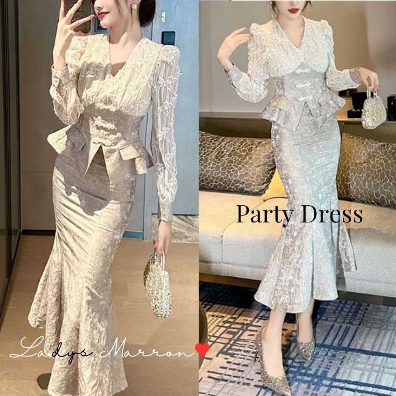 【急速出荷 2025年新作】ペプラムドレス 結婚式タイトドレス パーティードレス マーメイド 韓国 お呼ばれドレス 結婚式 かっこいいパーティードレス 結婚式お呼ばれドレス ドレス ドレスお呼ばれ結婚