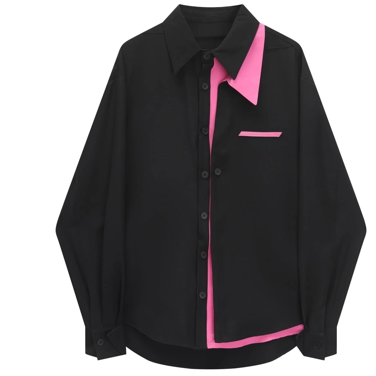 コントラストレイヤーステッチ 長袖シャツ 1色プレゼント 個性的なデザイン ステージ衣装 演出衣装 イベント こせい 個性 特徴あり 新作 TV 主演 ステージ衣装 舞台 おしゃれ