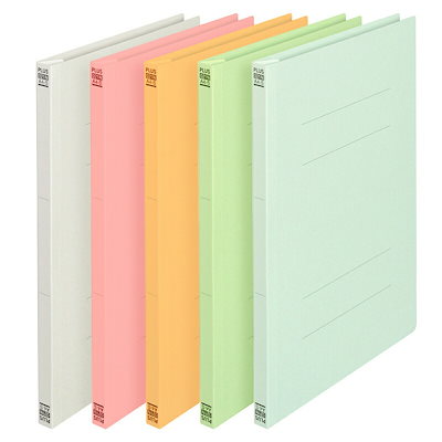他サイト： プラス(PLUS)フラットファイル ノンステッチ A4-S 各色1冊 5冊パック 180枚とじ NO.025NP　78-320の商品画像