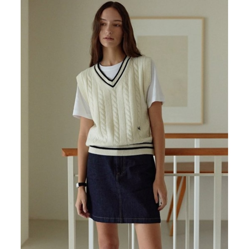 デパンドデニムミニスカート [インディゴ]