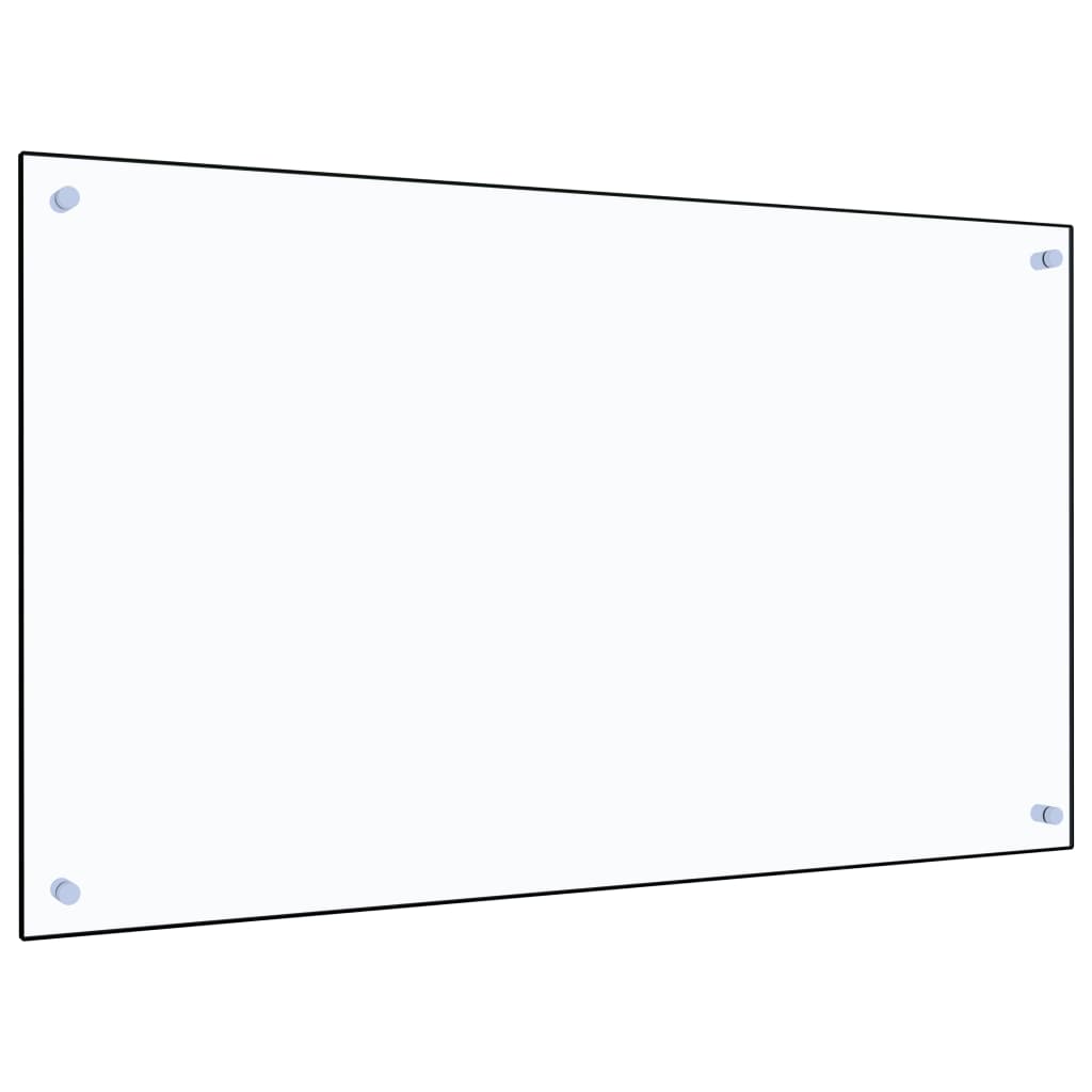 キッチン用 汚れ防止板 透明 100x60cm 強化ガラス製