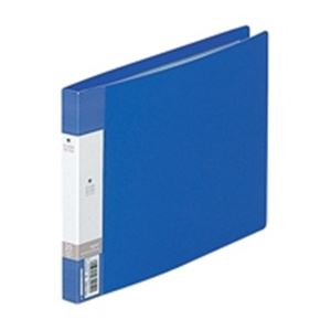 (業務用10セット) LIHITLAB クリアブック/クリアファイル リクエスト (A5/ヨコ型) 固定式 G3224-8 青