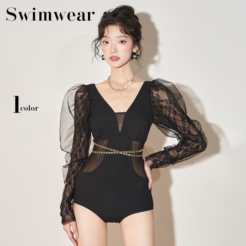 送料無料 水着 ワンピース 無地 レディース 体型カバー 大きいサイズ 深めVネック ママ水着 ミセス オトナ女子 無地 キレイめ 可愛い お洒落 海辺 プール ビーチ 夏 着痩せ 上品 無地 大人