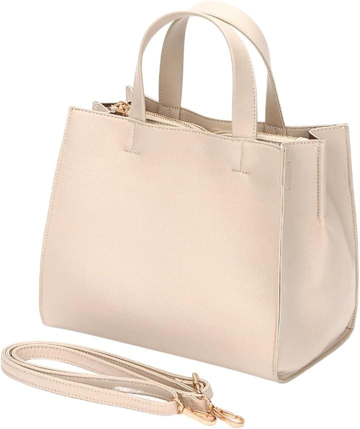 ミウォルナ トートバッグ ショルダーバッグ ハンドバッグ レディース 2way ミニトートバッグ 斜め掛け 軽量 大容量(アイボリー, 中型)