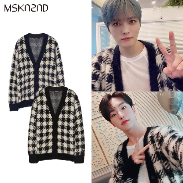[MSKN2ND](ムンスクォンセカンド) ジェジュン ホシ etc...着用 チェックカーディガン M20CKC-002-NC アウター 韓国 オーバーサイズ seventeen 17,243円