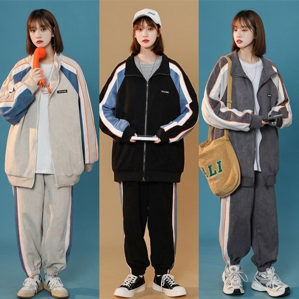 最低価格の ビッグシルエット サイドライン レディース セットアップ ジャージ 上下セット ファッション 韓国 トレーナー サイズ ｌ Build Standishsmiles Com