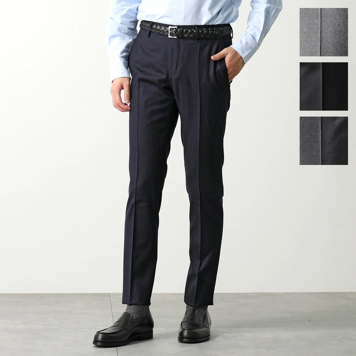 PT TORINO ピーティートリノ スラックス COKFZEZ00CL1 CM13 メンズ ウール ストレッチ トラウザーズ ワンプリーツ パンツ カラー4色
