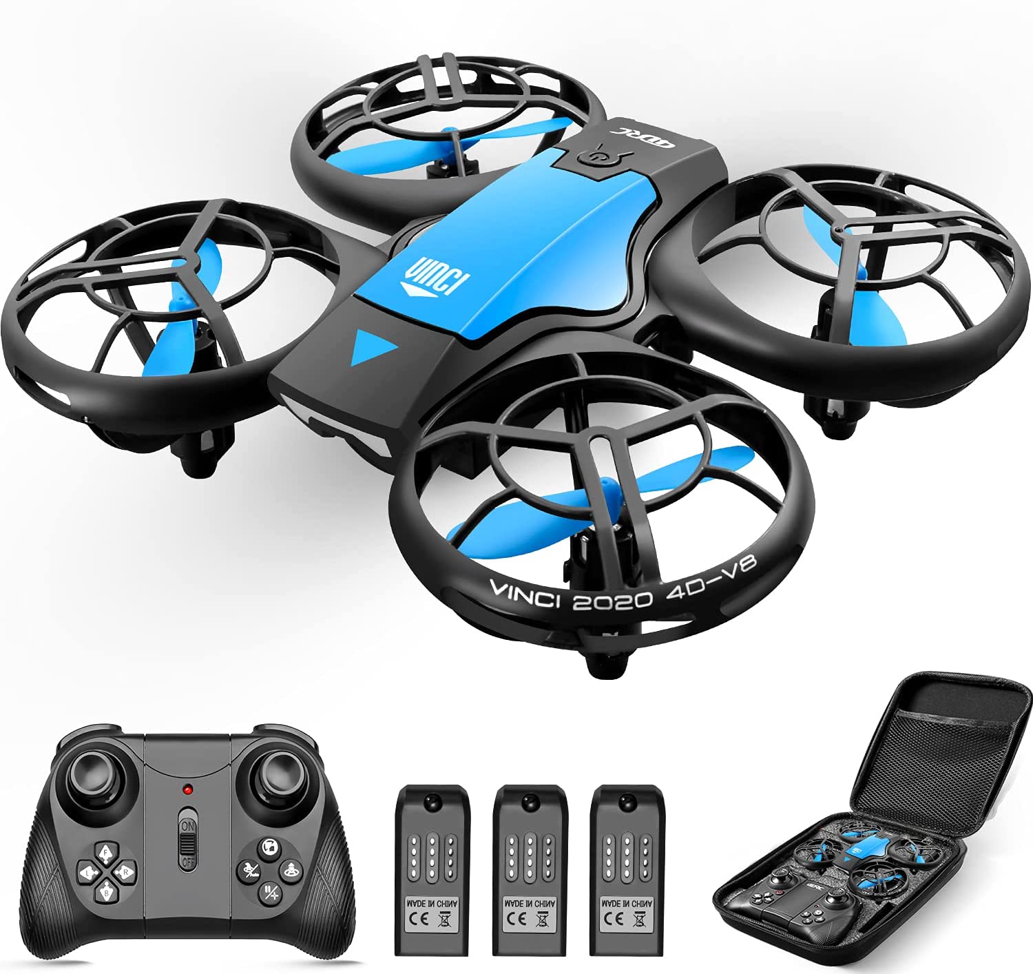 ドローン こども向け ミニドローン 100g未満 収納パック3つのバッテリー飛行時間最大30分 赤外線感知モード 高度保持自動ホバーヘッドレスモードドローンおもちゃモード1/2は自由に切り替えることが